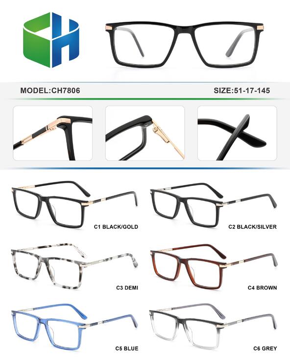 Оправа пластиковая из ацетата с флексом CH7806-DA