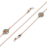 Металлическая цепочка для очков и масок с кулоном 