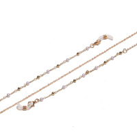 Polygonal acrylic glasses chain with shell pattern GL1353