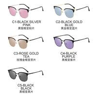 Очки металлические фотохромные с защитой от синего света 9659-GT