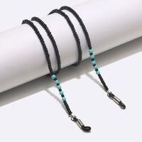 Black plastic non-slip bead chain, for glasses and masks GL1474