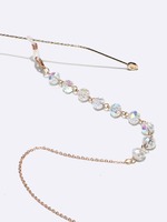 Акриловая цепочка для очков цвета хаки из прямоугольников GL1381