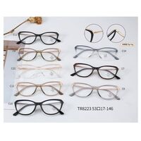 Combined frame (metal + TR90) with Blue Ray Cut protection lenses and flex MAMO TR8223