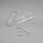 Tweezers with suction cup, individual packaging, length 6.0 cm, for working with contact lenses, order from 60 全透明领子套盒