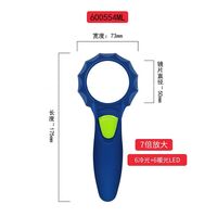 Magnifier with universal backlight, magnifying glass with handle 600556ML-XX-3, diameter: 75 mm, magnification: 4X