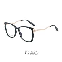 Combined frame (metal + TR90) or glasses with blue light protection, with spring hinges FA87056