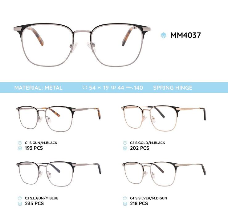 Metal men's frame for glasses MM4037