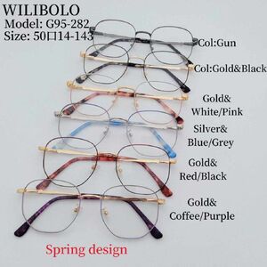 Metal ultrathin women's frames with spring hinges Wilibolo G95-282