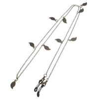 Bronze-colored metal non-slip chain, with leaves, for glasses and masks GL132