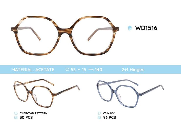 Plastic acetate eyeglasses frame for women WD1516