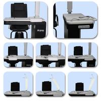 Рабочее место офтальмолога, комбинированный стол + кресло PK-100/PK-100B, столешница 1060*450 мм 