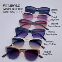 Plastic women's sunglasses with color lenses Wilibolo GJ35002