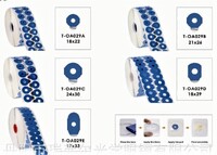 Lens blocking pads of blue color T-OA029