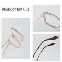 Combined frame (metal + TR90) or glasses with blue light protection, with spring hinges FA87056