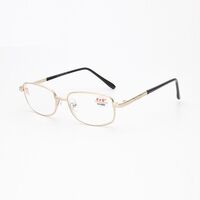 Очки металлические для чтения 032 со стеклянными линзами и футляром, от +1.00 до +6.00, РМЦ=62-64