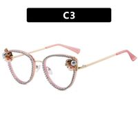 Plastic glasses with blue light protection and rhinestones for women 2214镶钻-PN