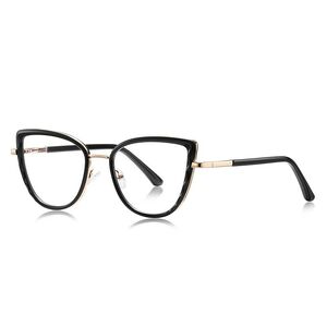 Оправа женская металлическая + пластик TR90, линзы-блюблокеры с защитой от ультрафиолета и синего света More FCS3151