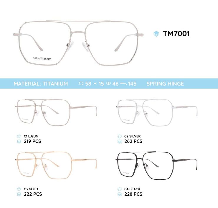Titanium metal frame TM7001