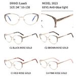 Очки защитные металлические с защитой от синего света Landi LD3023