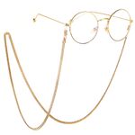 Metal non-slip chain, flat snake, for glasses and masks GL186