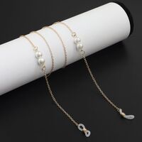 Metal non-slip chain, with pearls, for glasses and masks GL866