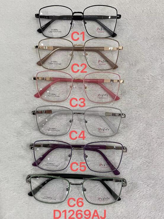 Metal frames for glasses with flex hinges Defile D1269AJ