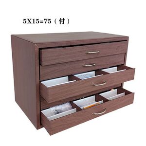 Офисный бокс настольный - витрина для оправ и очков, цвет под дерево, на 75 мест JS-C230408