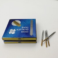 Набор из 10 метчиков с титановым покрытием и с прямой канавкой M1.0-M2.0