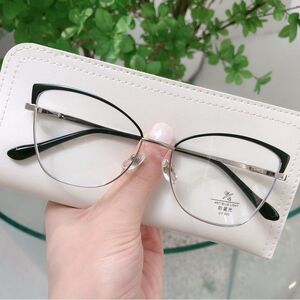 Оправа комбинированная (металл + TR90) с линзами Blue Ray Cut и флексами MAMO F93055