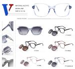 Оправа пластиковая из ацетата с флексом + поляризационная солнцезащитная насадка 6581-DA