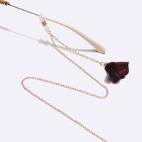 Металлическая нескользящая цепочка золотого цвета, с цветком, для очков и масок GL194-1