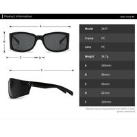 Plastic square sunglasses Elit 2457-EL