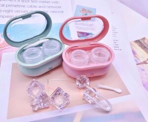 Kit for cleaning soft contact lenses, electric cleaner XY-1008