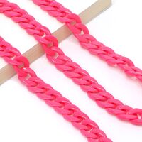 Acrylic non-slip chain, thick concave shape 29 colors, for glasses and masks GB011