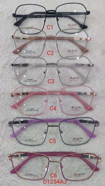 Metal frames for glasses with flex hinges Defile D1254AJ