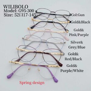 Metal ultrathin women's frames with spring hinges Wilibolo G95-300