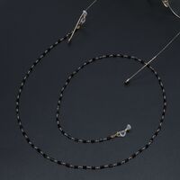 Metal non-slip chain, with black crystal, for glasses and masks GL721