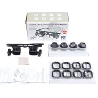 Magnifier-glasses with backlight for small parts working with replaceable attachments 2925S3, magnification: 2X, 4X, 6X, 10X, 18X, 25X