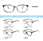 Plastic acetate eyeglasses frame for women with spring hinges WD2224