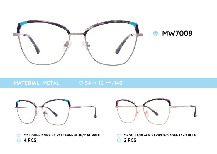 Оправа металлическая, с флексом MW7008