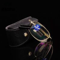 Folding metal reading glasses 2020防蓝光 with Blue ray cut protection with case, diopters from +1.00 to +4.00, RMC=62-64