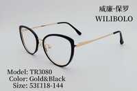 Metal + TR90 plastic ultrathin women's frames with spring hinges Wilibolo TR3080