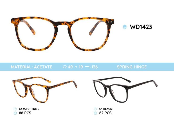 Оправа для очков женская пластиковая из материала ацетат WD1417