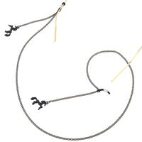 Металлическая нескользящая цепочка черного цвета, с подвеской в виде лошади, для очков и масок GL367