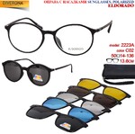 Round frames El Dorado with a set of polarized sunglasses bits on the magnet 2223A 每套5件