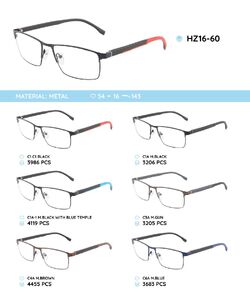 Металлическая оправа с дужками из материала TR-90 HZ16-60