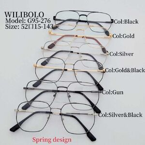 Metal ultrathin frames with spring hinges Wilibolo G95-276