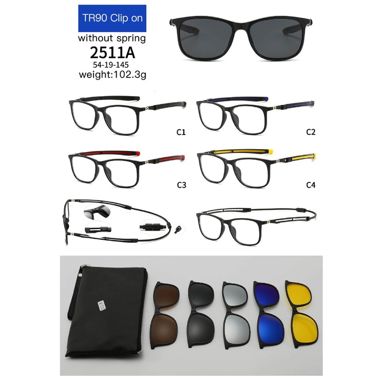 El Dorado frames with polarized sunshades set (clip-on) on magnet 2511A (5 pieces) 