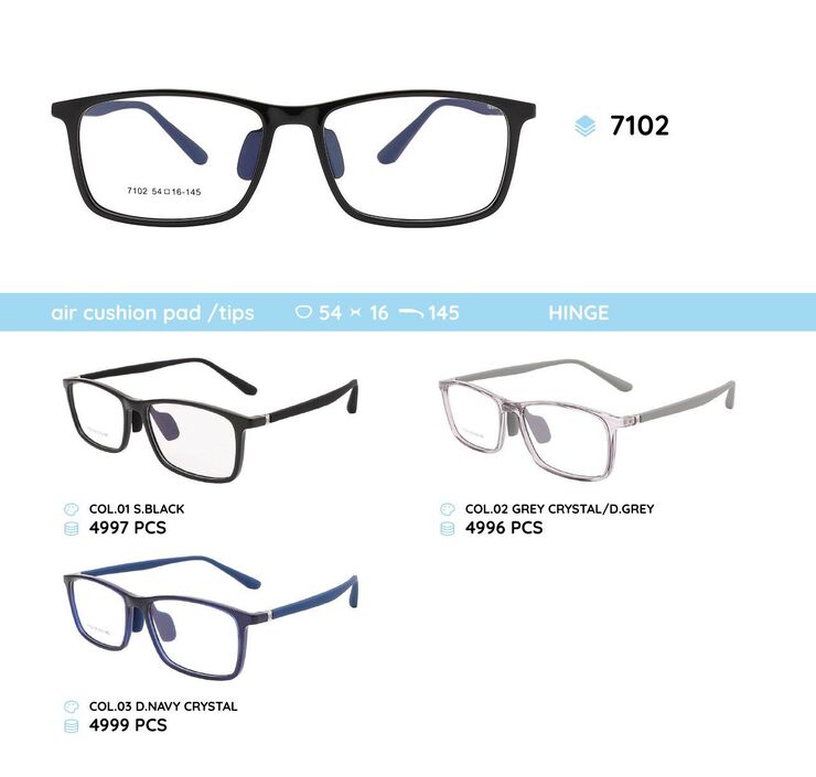 TR90 plastic eyeglasses frame for kids 7102TR