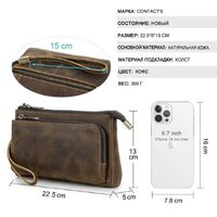 Eyeglasses genuine leather bag with strap MC1035